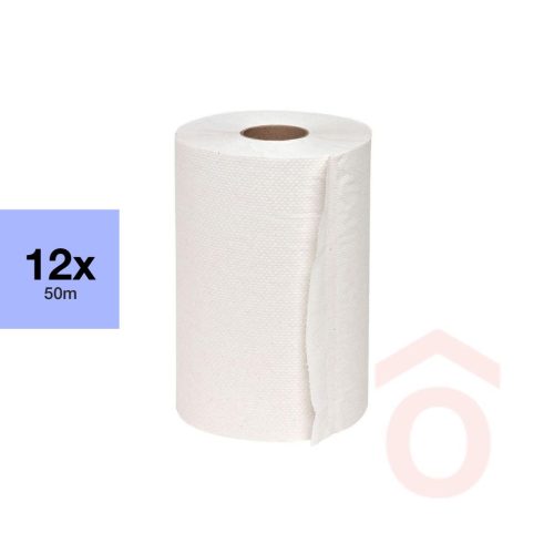 Kéztörlő 14cm 50m 12db 2r.x18g 19x22,8cm/219lap fehér 