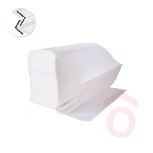 Kéztörlő "V" 2r.x18g 1x150lap 25x21,5cm 100% cell.
