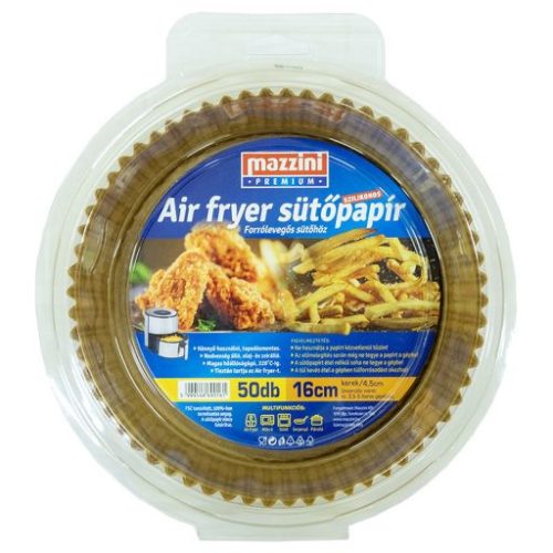  Air fryer sütőpapír olaj nélküli sütőhöz - KÖR, 16cm - 50 db/csomag