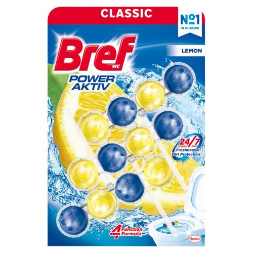 Bref Power Aktiv Lemon Odorizant pentru WC 3 x 50 g