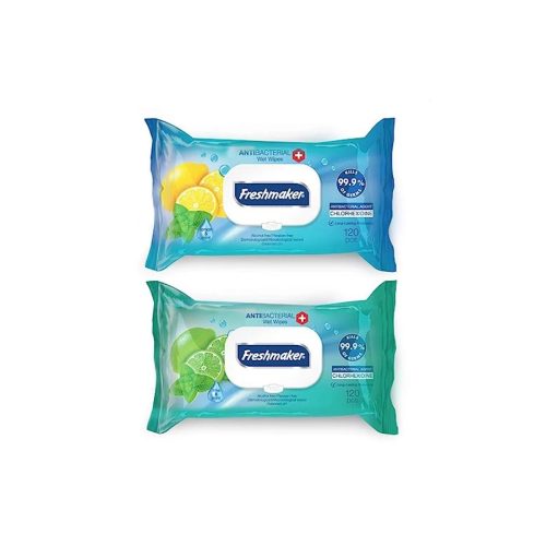 Freshmaker antibakteriális nedves törlőkendő 120 db