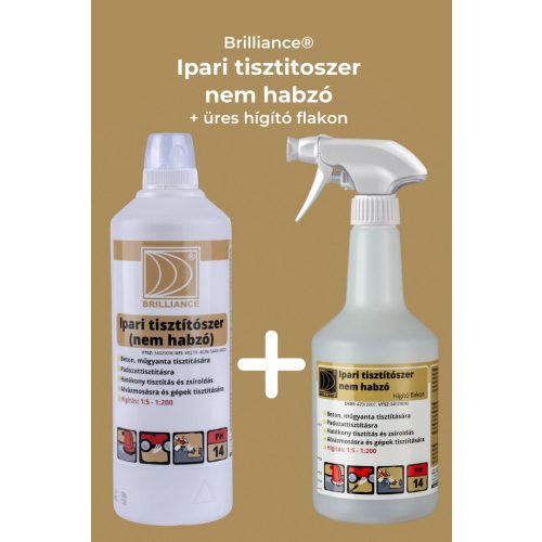 Brilliance® Detergent industrial (fără spumă) 1 litru + flacon pentru diluare