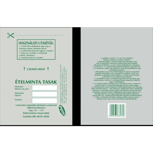 Ételmintás tasak 1db (500db/cs) Jaba