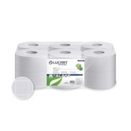   Lucart Eco 19 J, fehér toalettpapír, 19cm-es, 2r., 120m/tek., 12tek./zsugor
