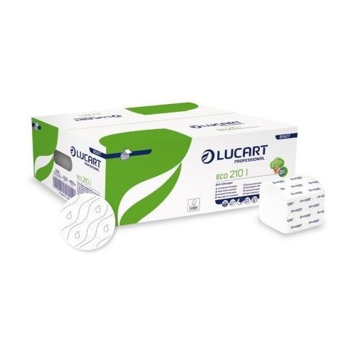 Lucart Eco 210 I Bulk Pack, V hajtott toalettpapír, 2r., fehér, 210lap/cs., 40cs./kart.
