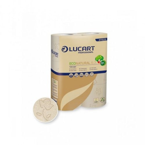 Lucart EcoNatural 6.3 kistekercses toalettpapír, 3r., 6tek./csomag, 5cs./zsugor