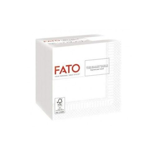 Lucart Fato 24x24 koktél szalvéta, fehér, 1/4hajtású, 100lap/cs., 24cs./karton