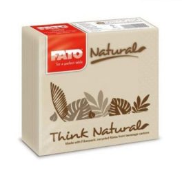   Lucart Fato Drink Natural szalvéta, 2r., 24x24cm, 100lap/cs., 12cs./karton