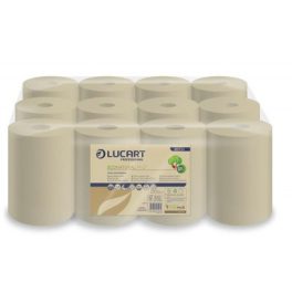   Lucart EcoNatural 14 CF, tekercses törlőpapír, 14cm-es, 2r., havana színű, 255lap/tek.,12tek./zsugor