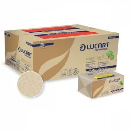   Lucart EcoNatural Z, hajtott kéztörlő, 2rétegű, 220lap/csomag, 18csomag/karton