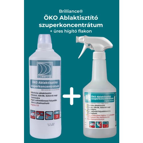 Brilliance® Împușcător ecologic pentru geamuri superconcentrat 1 litru + flacon de diluant