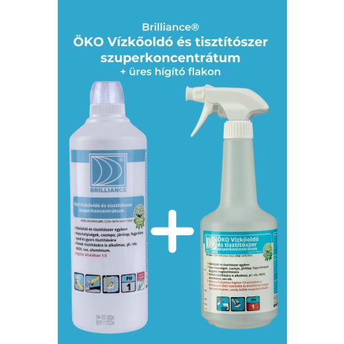 Brilliance® Împușcător ecologic pentru îndepărtarea calcarului și detergent superconcentrat 1 litru + flacon de diluant