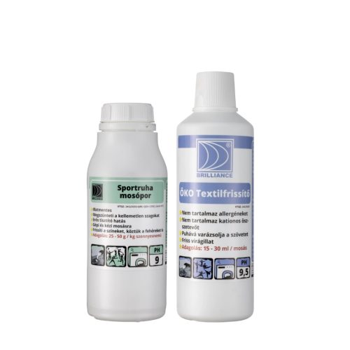 Brilliance® Praf de spălare pentru îmbrăcăminte sportivă + Brilliance® ÖKO Revigorant pentru țesături