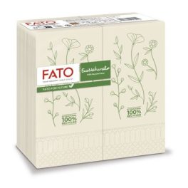   Lucart 82130100 EcoNatural Flora 33X33cm, 2 rétegű, 1/8 hajtású, 50lap/csomag, 27 csomag/karton