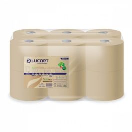   Lucart EcoNatural L-One Mini tekercses toalettpapír, 2rétegű,havana, 800lap/tek., 12tek./zsugor